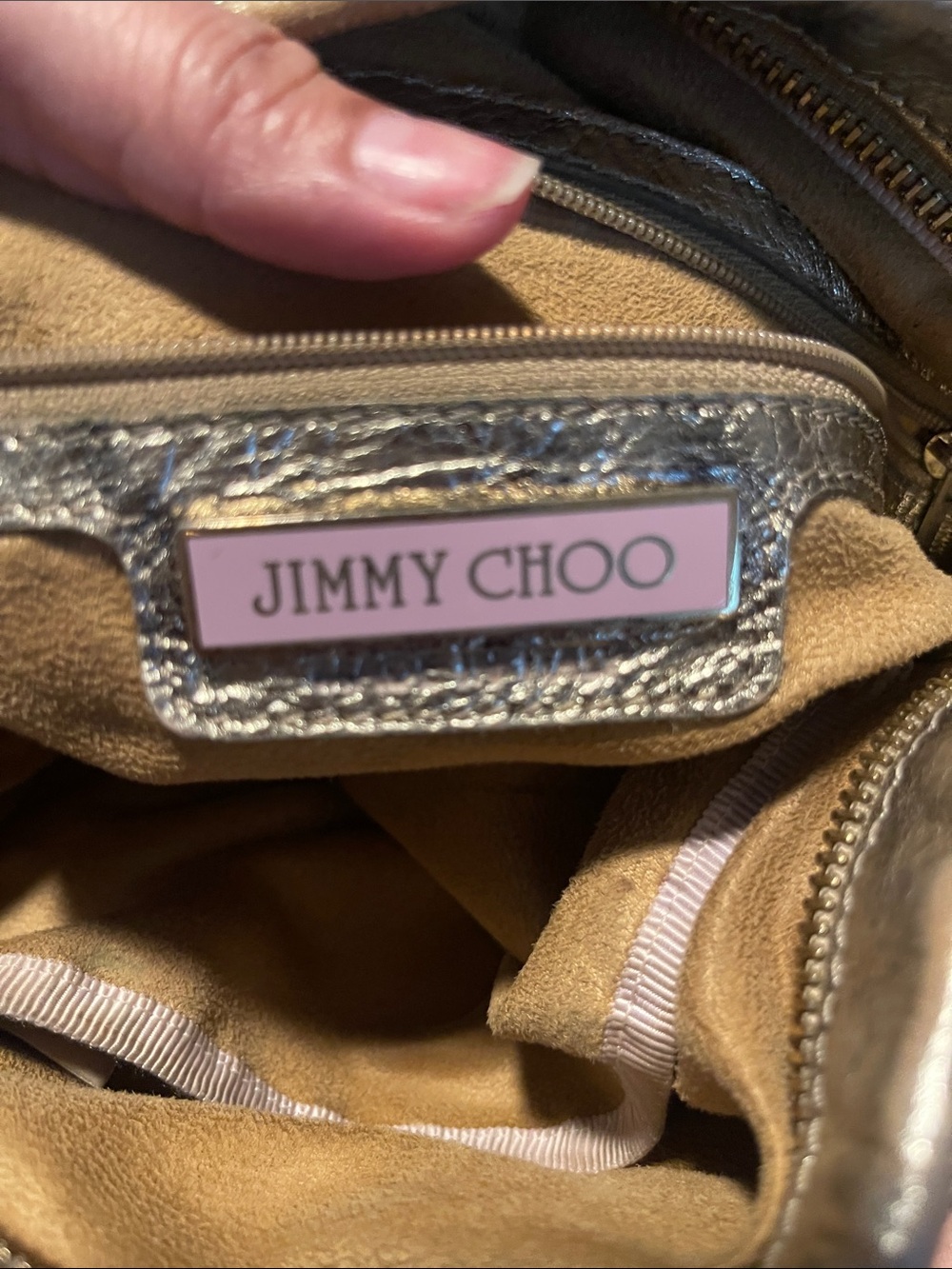 Jimmy Choo Metallic Gold Hobo Sky bag with bangle - Picture 11 of 14